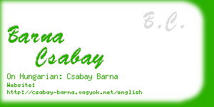 barna csabay business card
